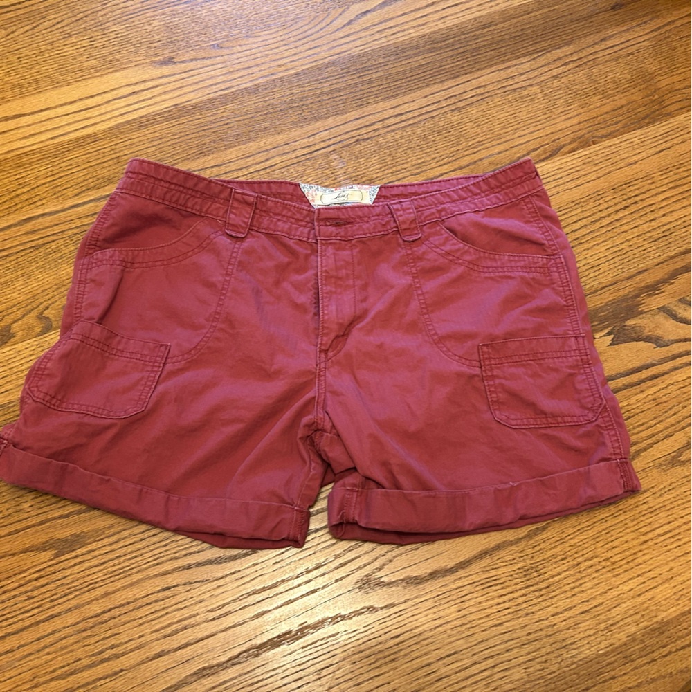 Levi's Brick Reddish Dark Pink Roll up Shorts